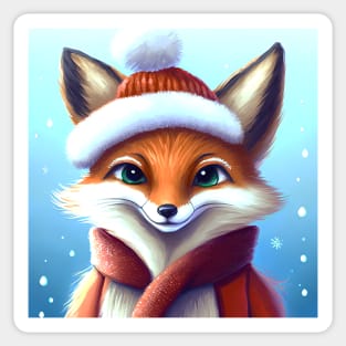 Cute Winter Fox Sticker